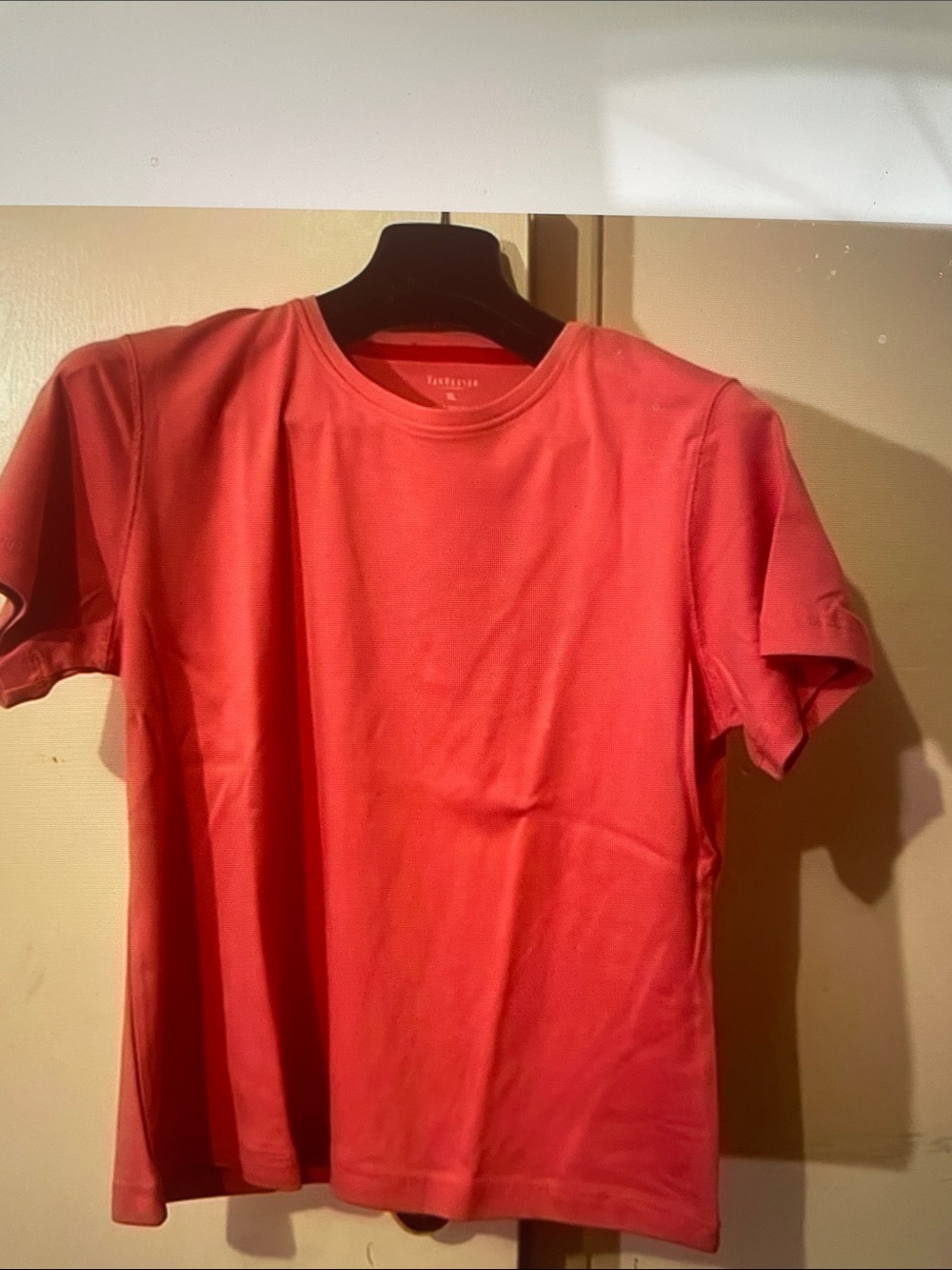 Womens Crew Neck T-Shirt in Coral